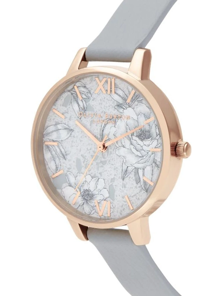 Gray Artificial Leather Dress Watch alternative