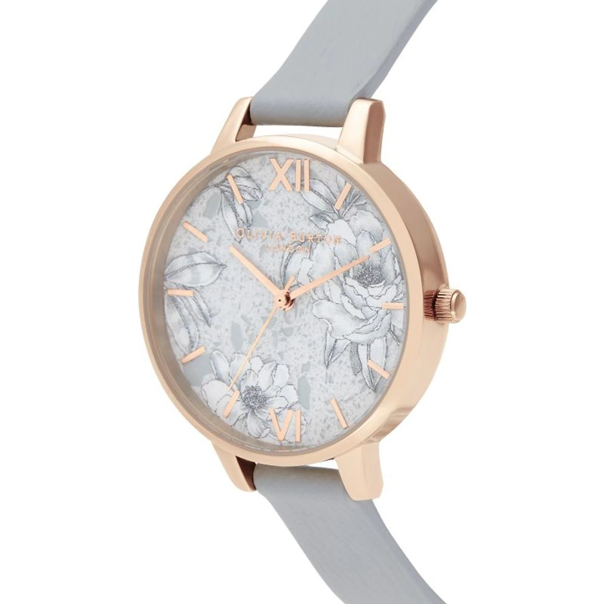 Gray Artificial Leather Dress Watch