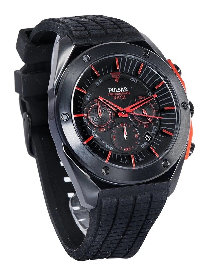 Black Rubber Sport Watch
