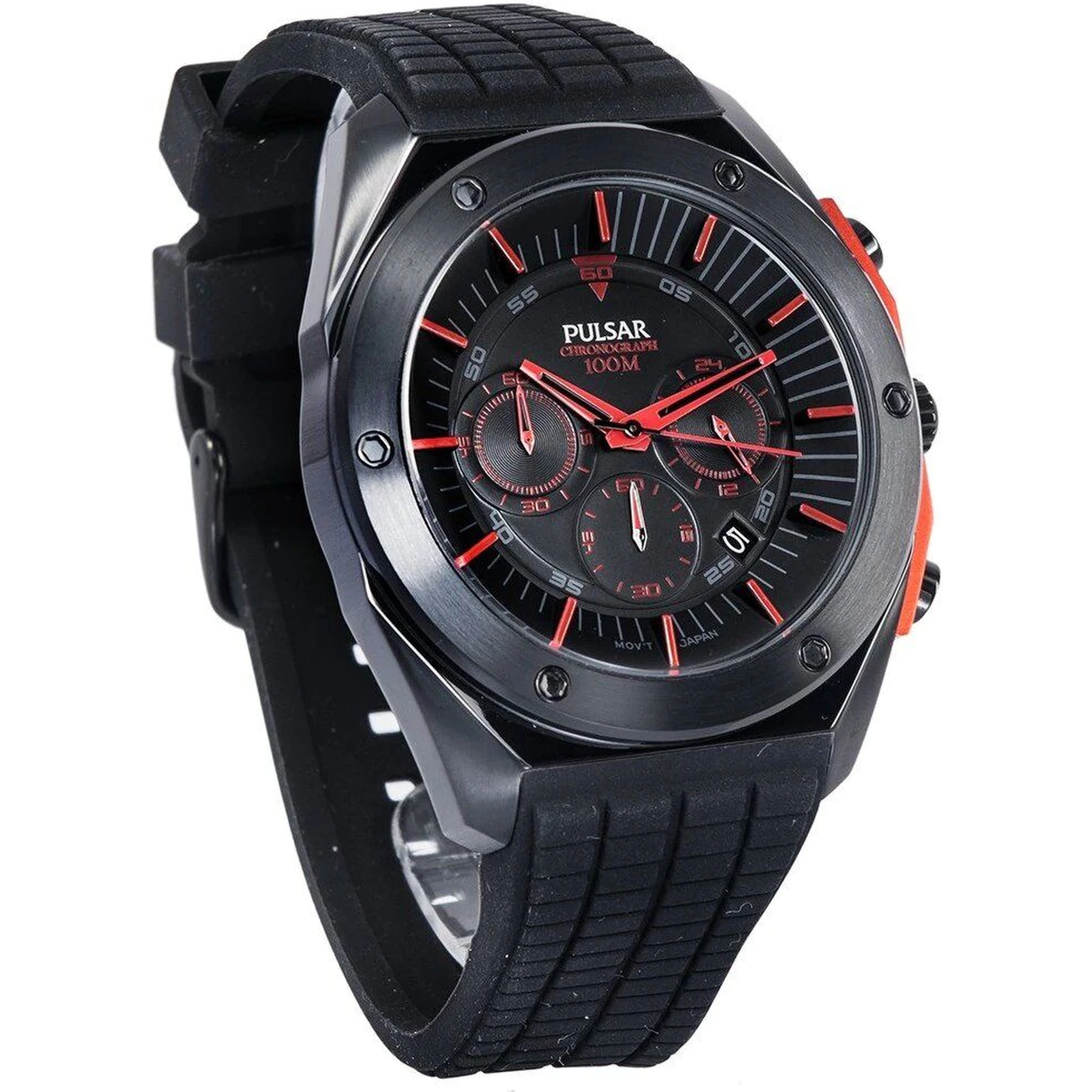 Black Rubber Sport Watch