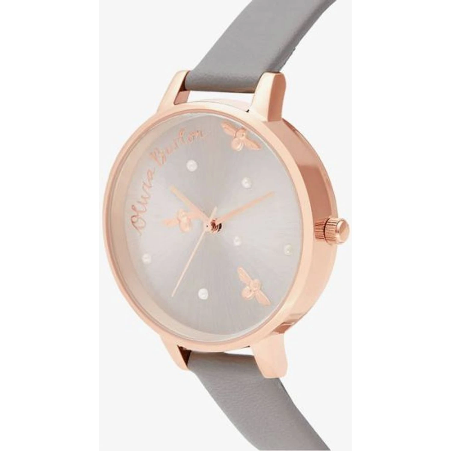 Gray Artificial Leather Dress Watch