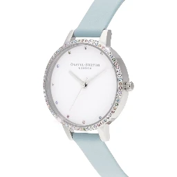 Blue Artificial Leather Dress Watch