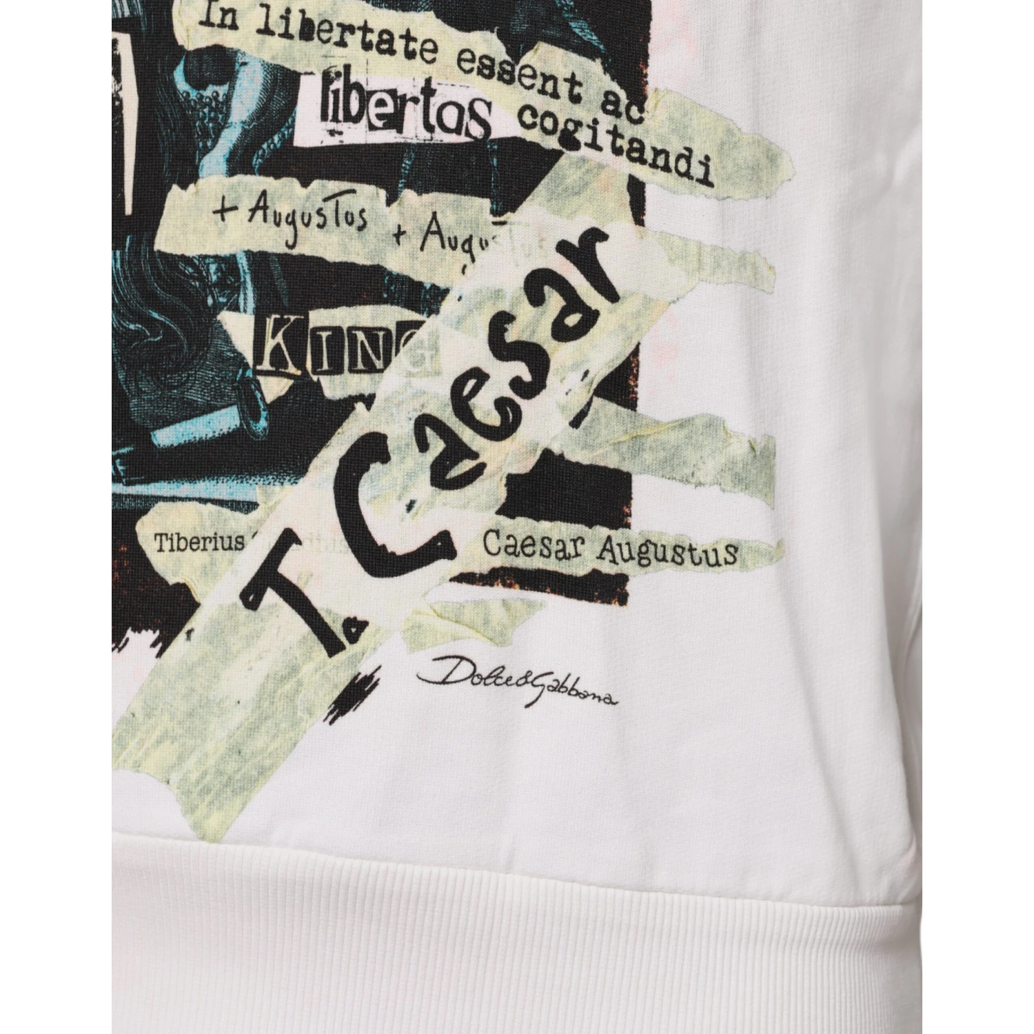 White Caesar Cotton Hooded Pullover Sweater