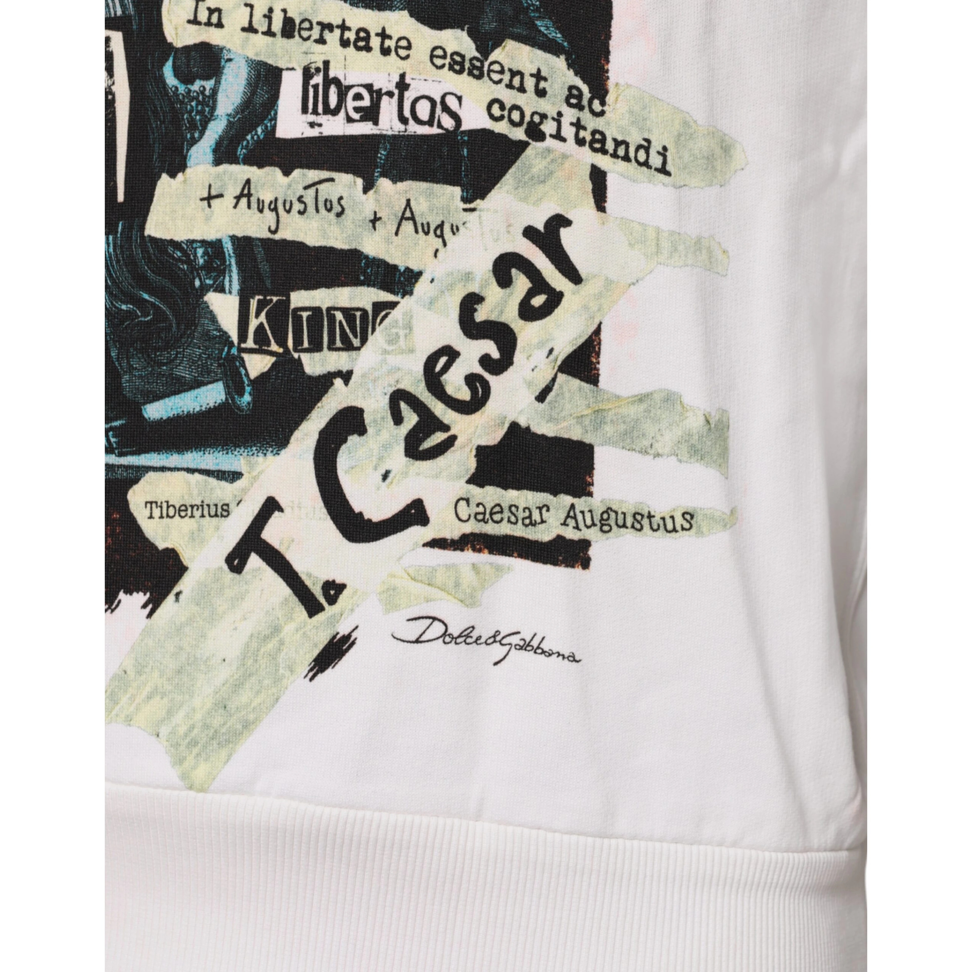 White Caesar Cotton Hooded Pullover Sweater