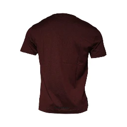 Maroon DG Logo Cotton Crew Neck T-shirt