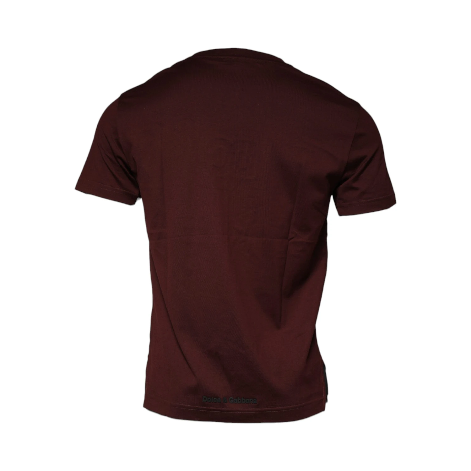 Maroon DG Logo Cotton Crew Neck T-shirt