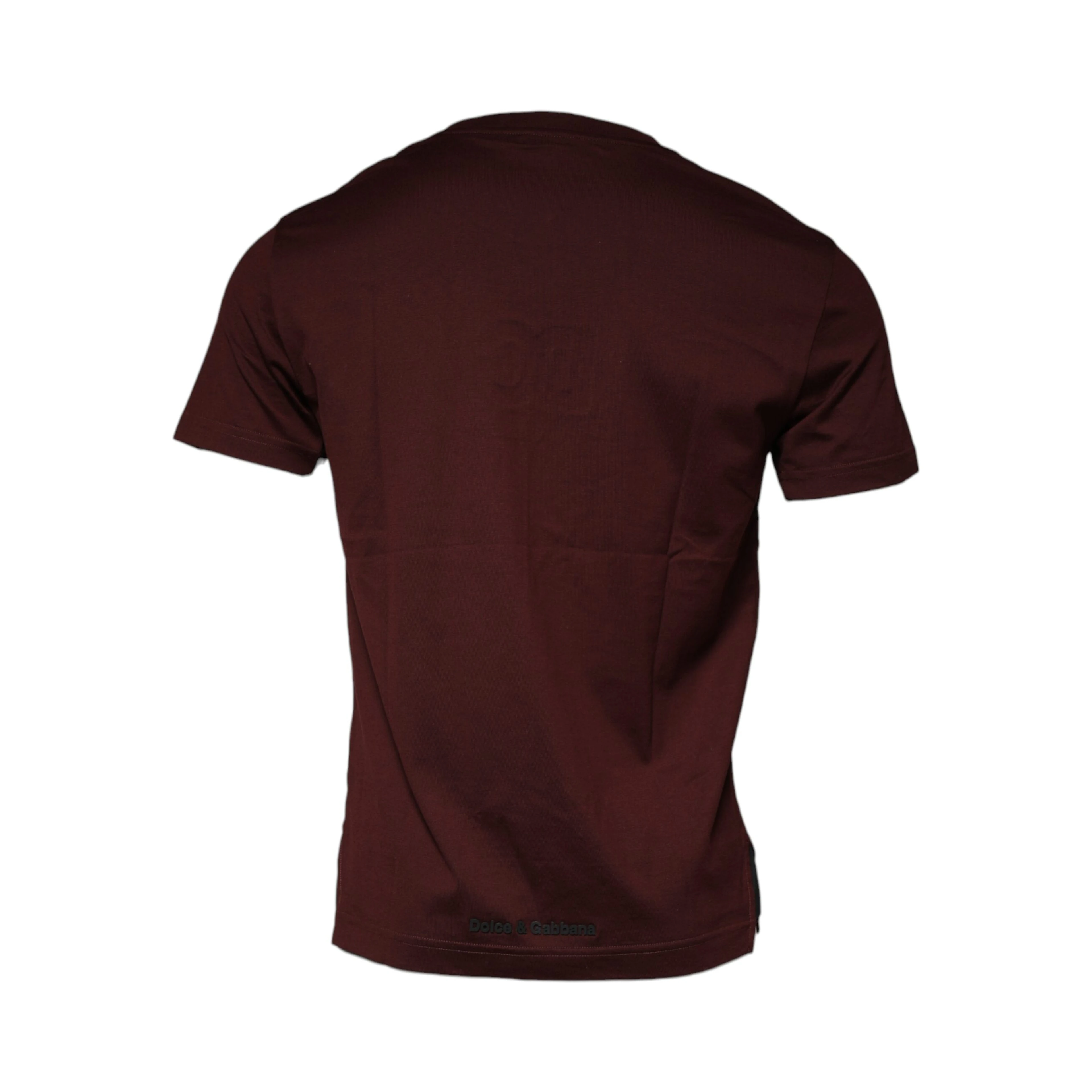 Maroon DG Logo Cotton Crew Neck T-shirt