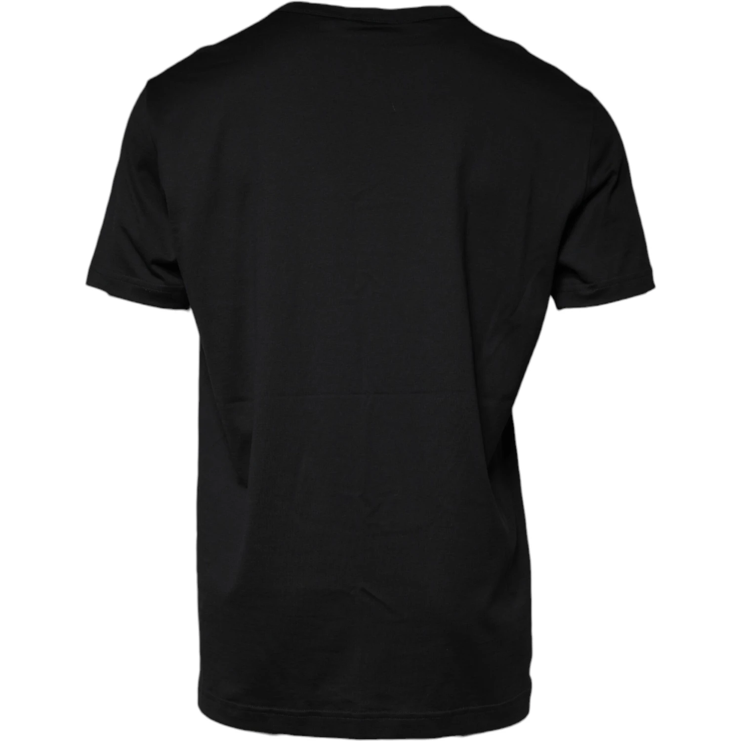 Black Cotton Shorts Sleeves Crewneck T-shirt