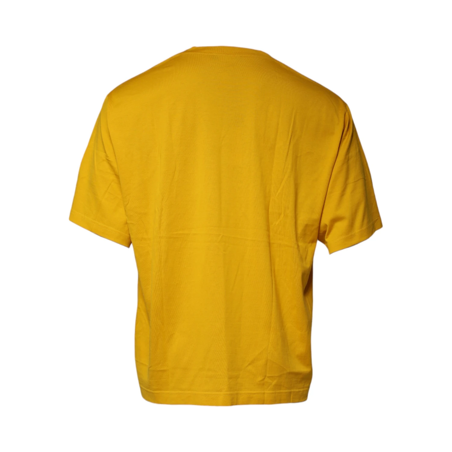 Mustard Embossed Logo Crew Neck T-shirt