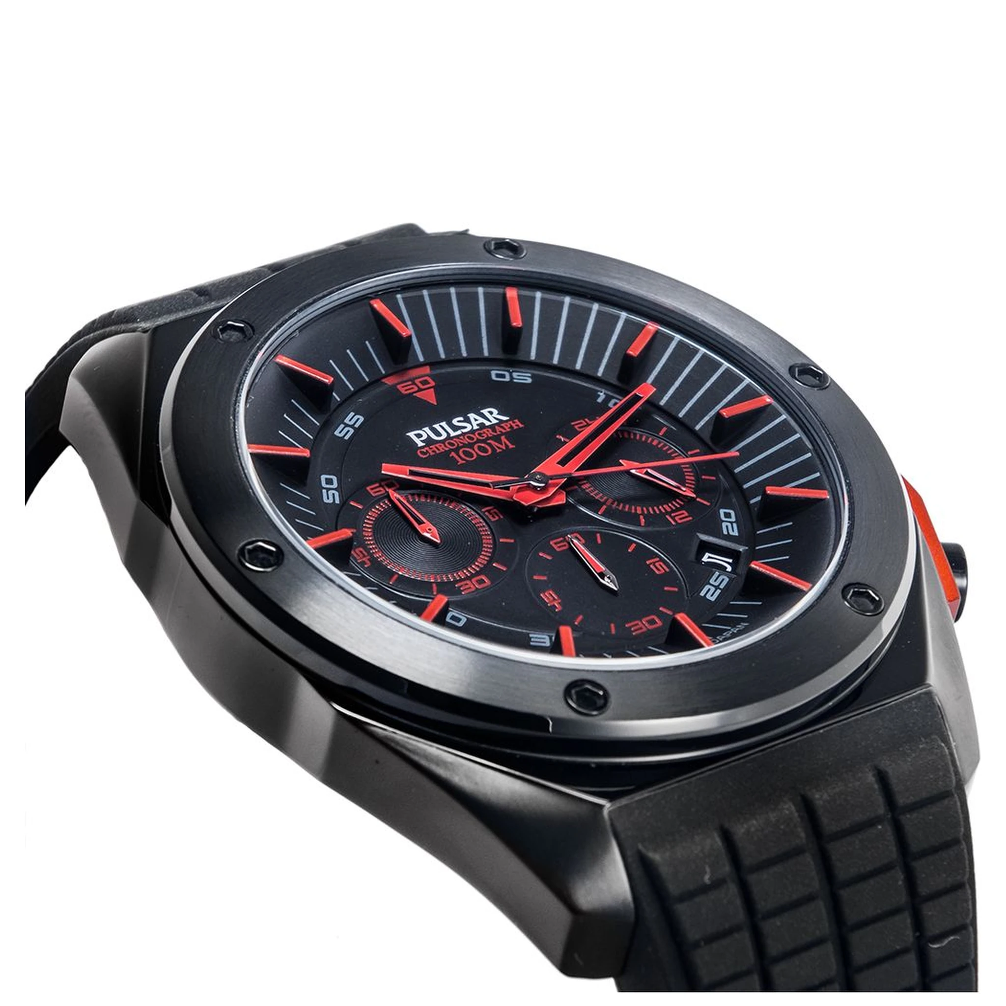 Black Rubber Sport Watch