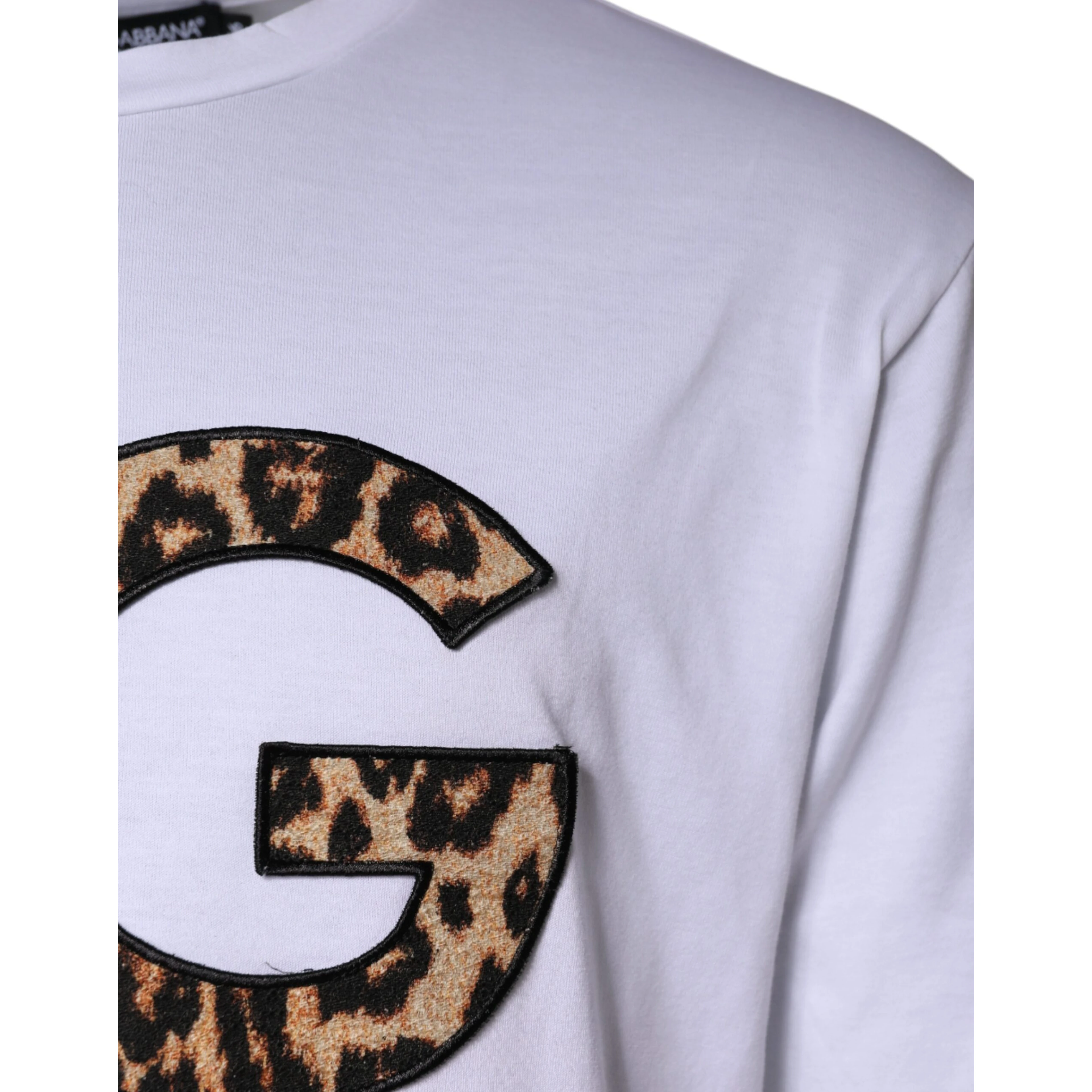 White DG Logo Cotton Shorts Sleeves T-shirt