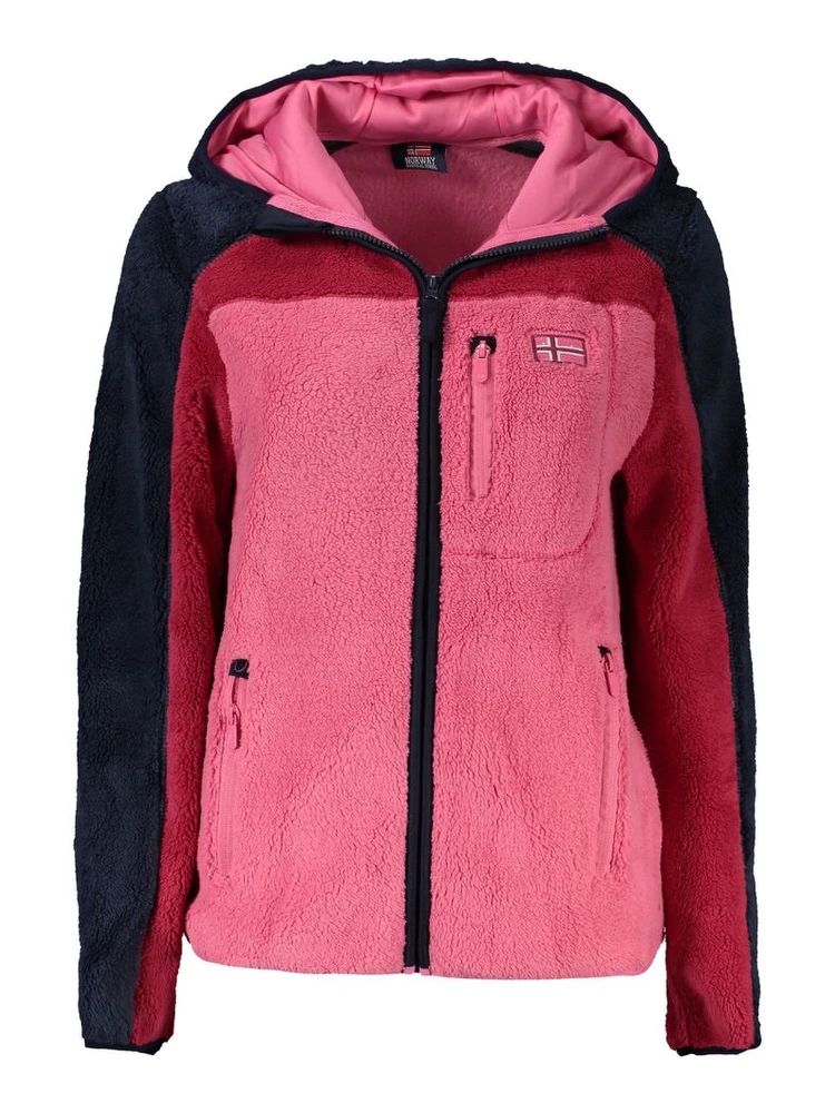 Pink Polyester Jackets & Coat