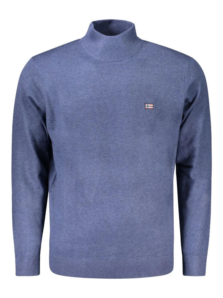 Blue Polyester Sweater