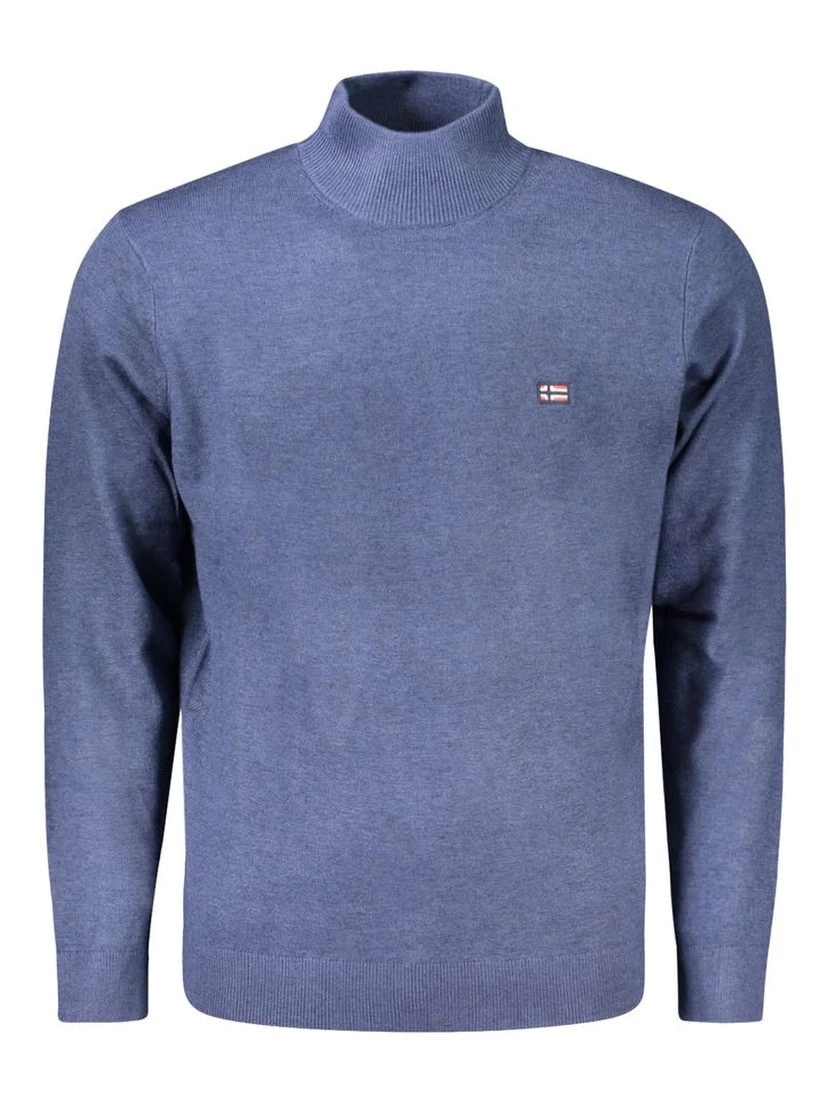 Blue Polyester Sweater