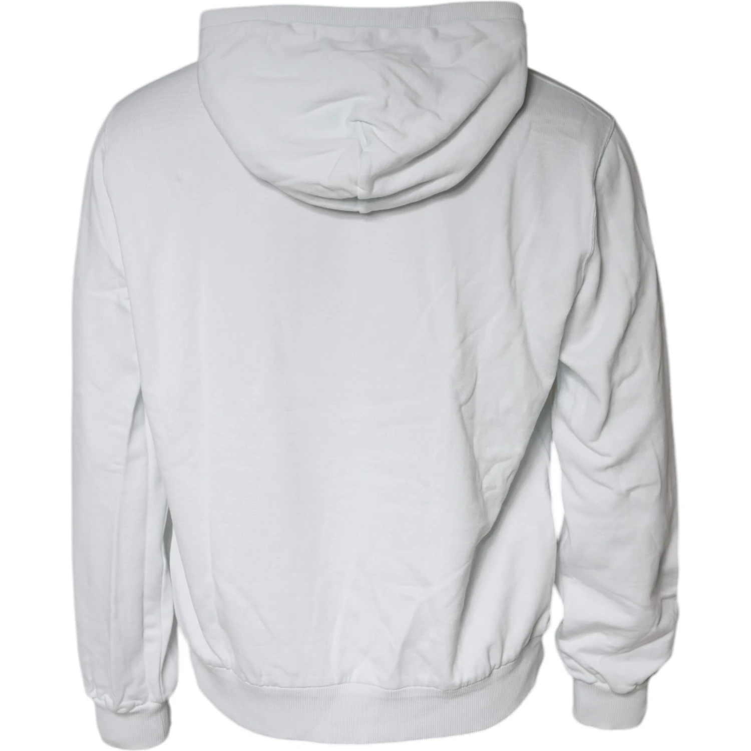 White Caesar Cotton Hooded Pullover Sweater