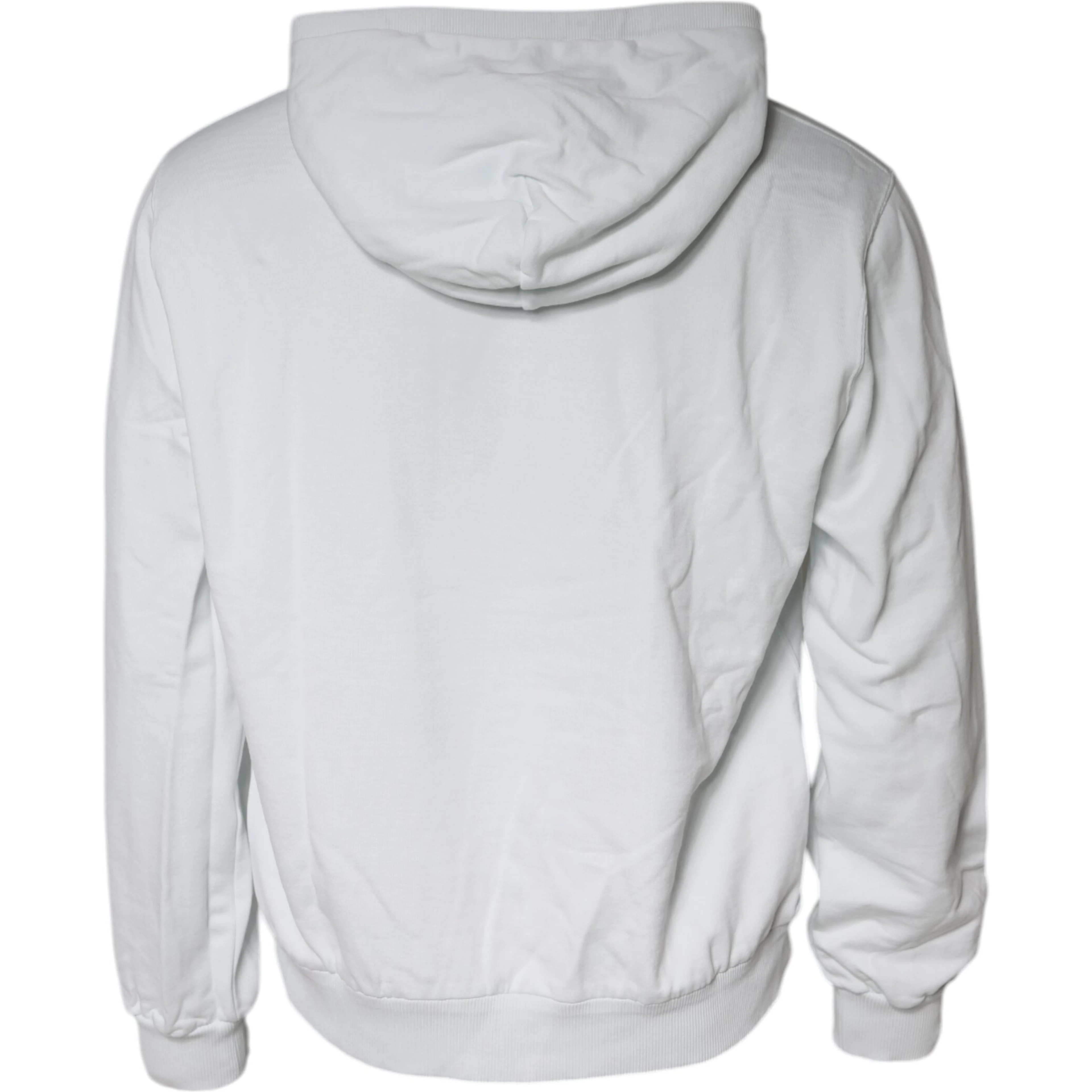 White Caesar Cotton Hooded Pullover Sweater