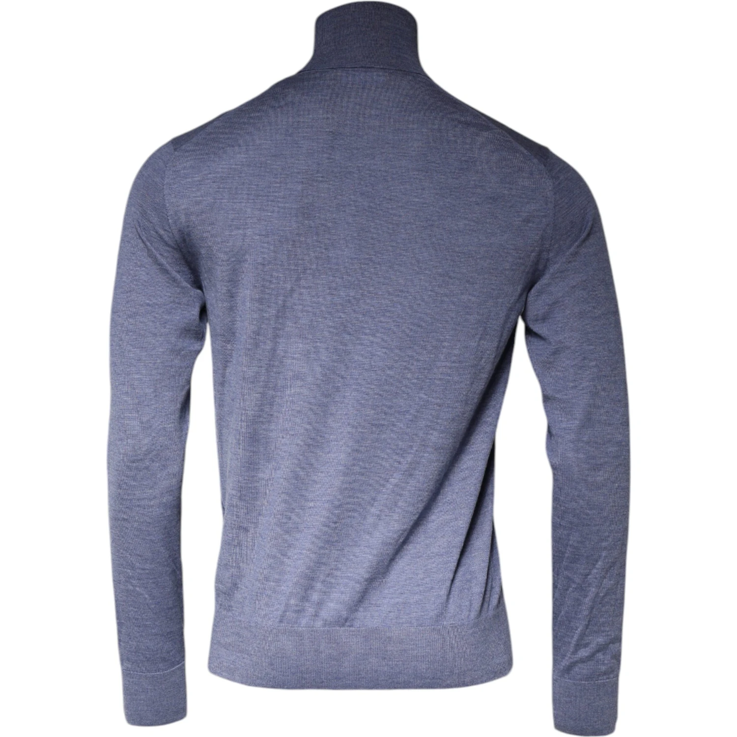 Purple Blue Long Sleeve Turtleneck Pullover Sweater