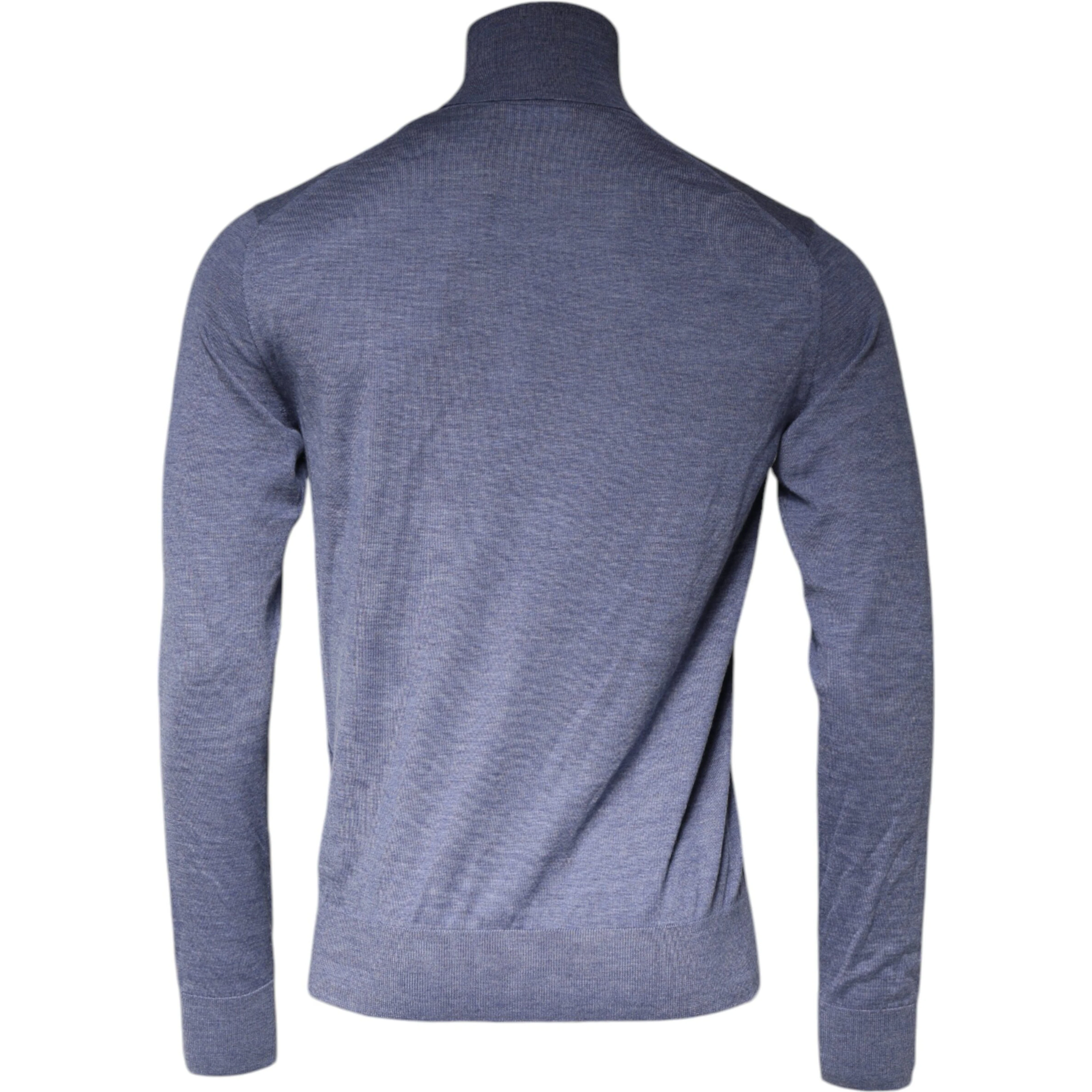 Purple Blue Long Sleeve Turtleneck Pullover Sweater