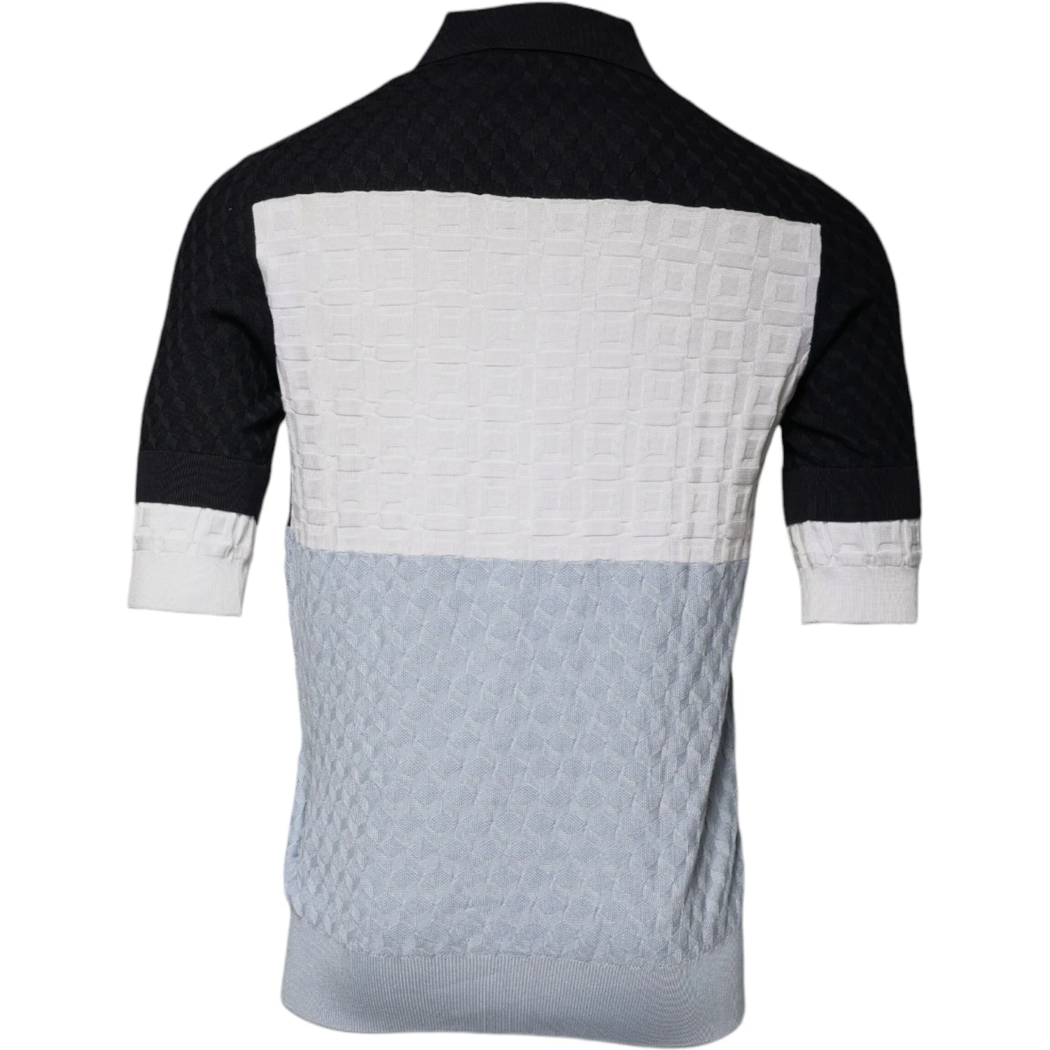 Multicolor Silk Button Down Collared T-shirt