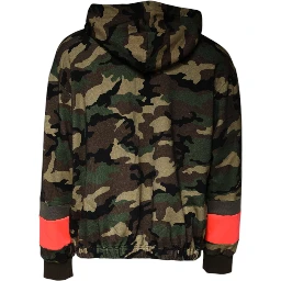 Multicolor Camouflage Hooded Men Sweatshirt Sweater