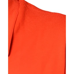 Orange Cotton Button Down Casual Polo Shirt