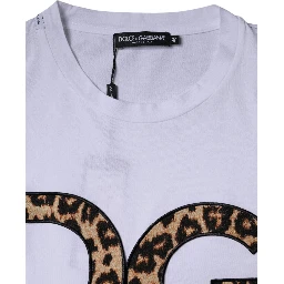 White DG Logo Cotton Shorts Sleeves T-shirt