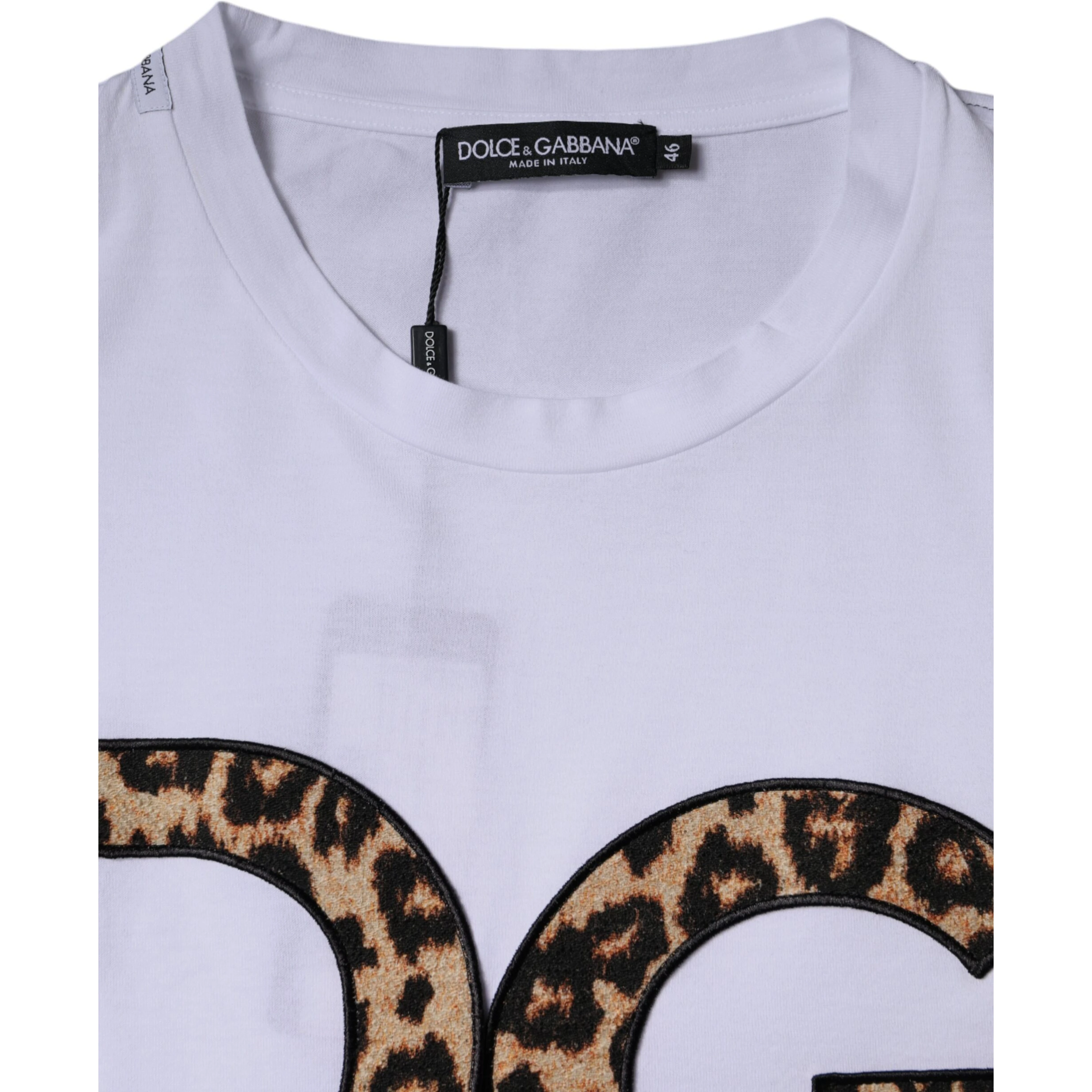 White DG Logo Cotton Shorts Sleeves T-shirt