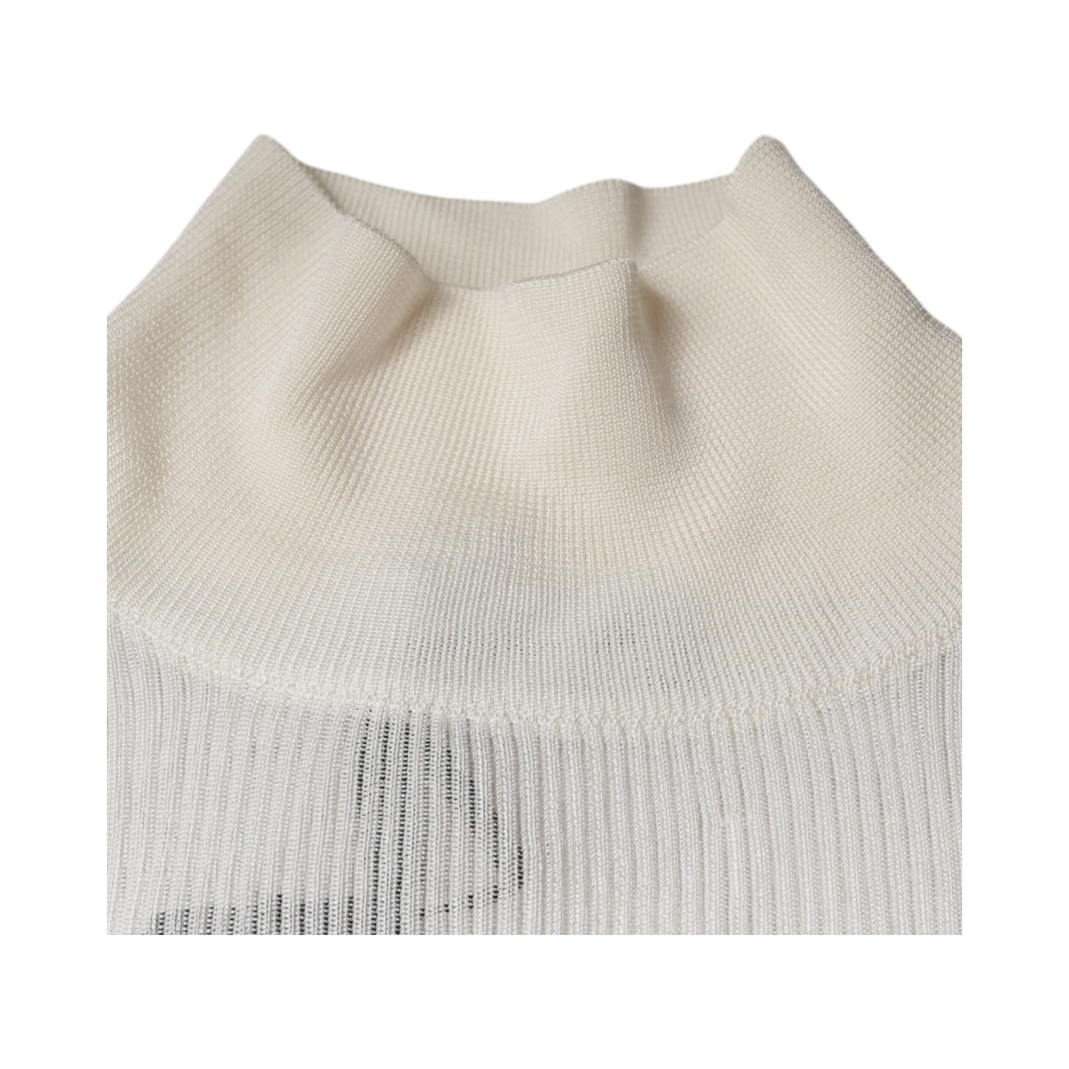 White Long Sleeve Turtleneck Men Pullover Sweater