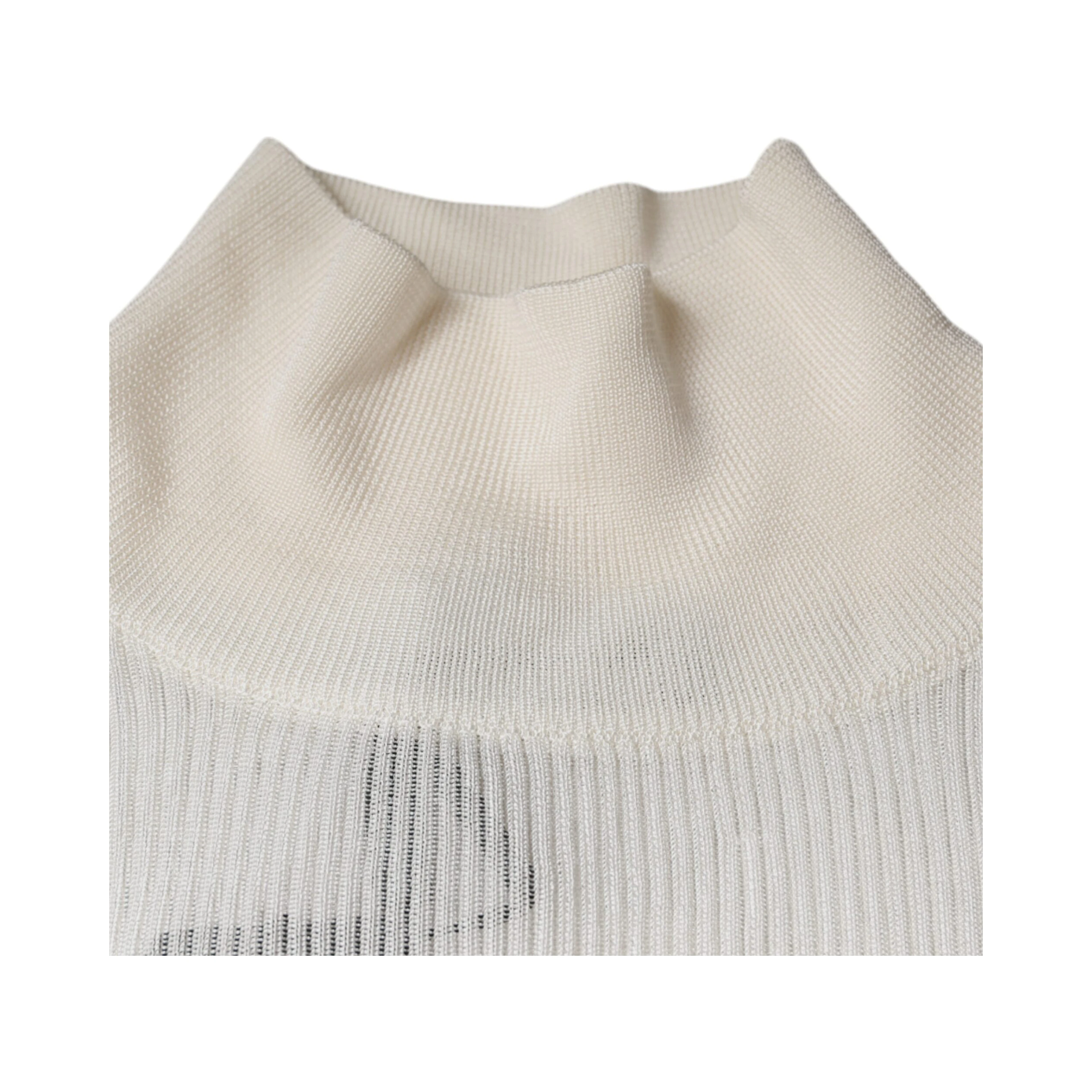 White Long Sleeve Turtleneck Men Pullover Sweater