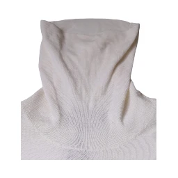 White Long Sleeve Turtleneck Men Pullover Sweater