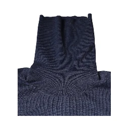 Purple Blue Long Sleeve Turtleneck Pullover Sweater