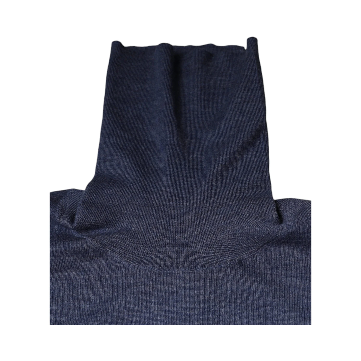 Purple Blue Long Sleeve Turtleneck Pullover Sweater