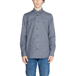 Blue Cotton Dress Shirt