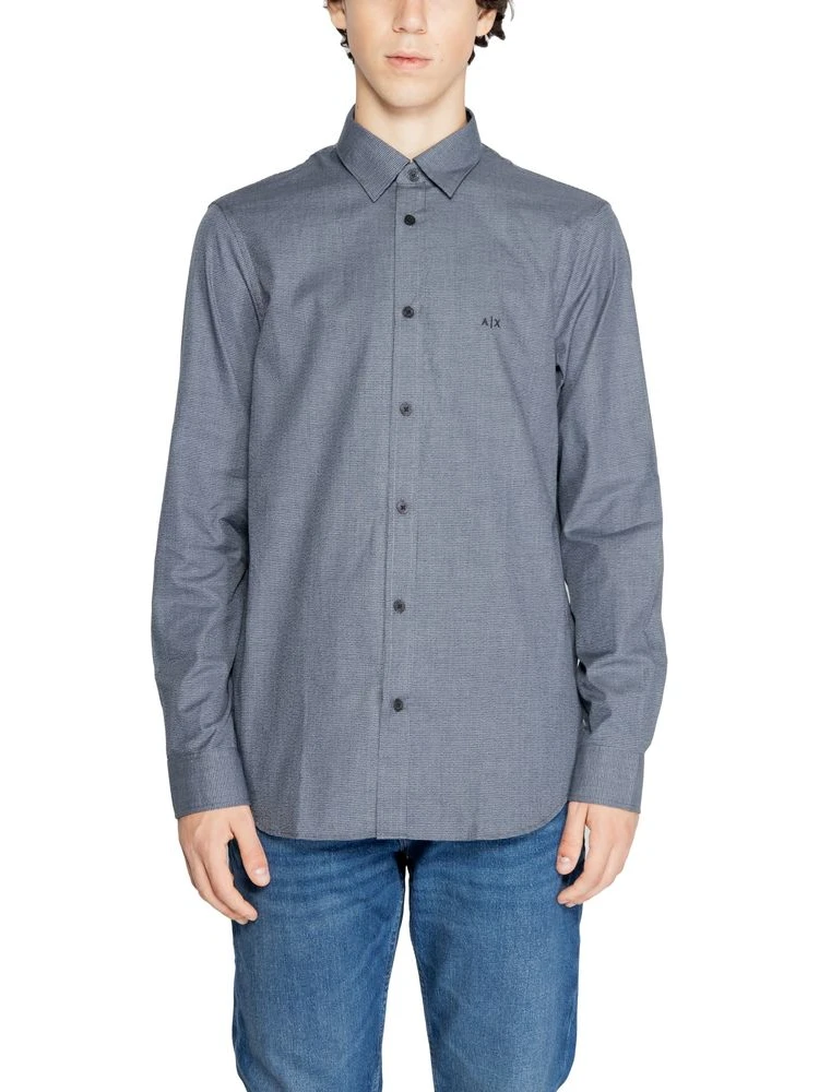 Blue Cotton Dress Shirt