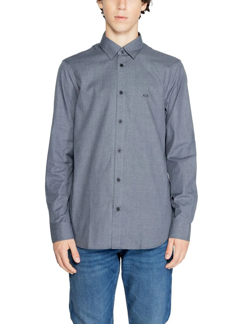 Blue Cotton Dress Shirt