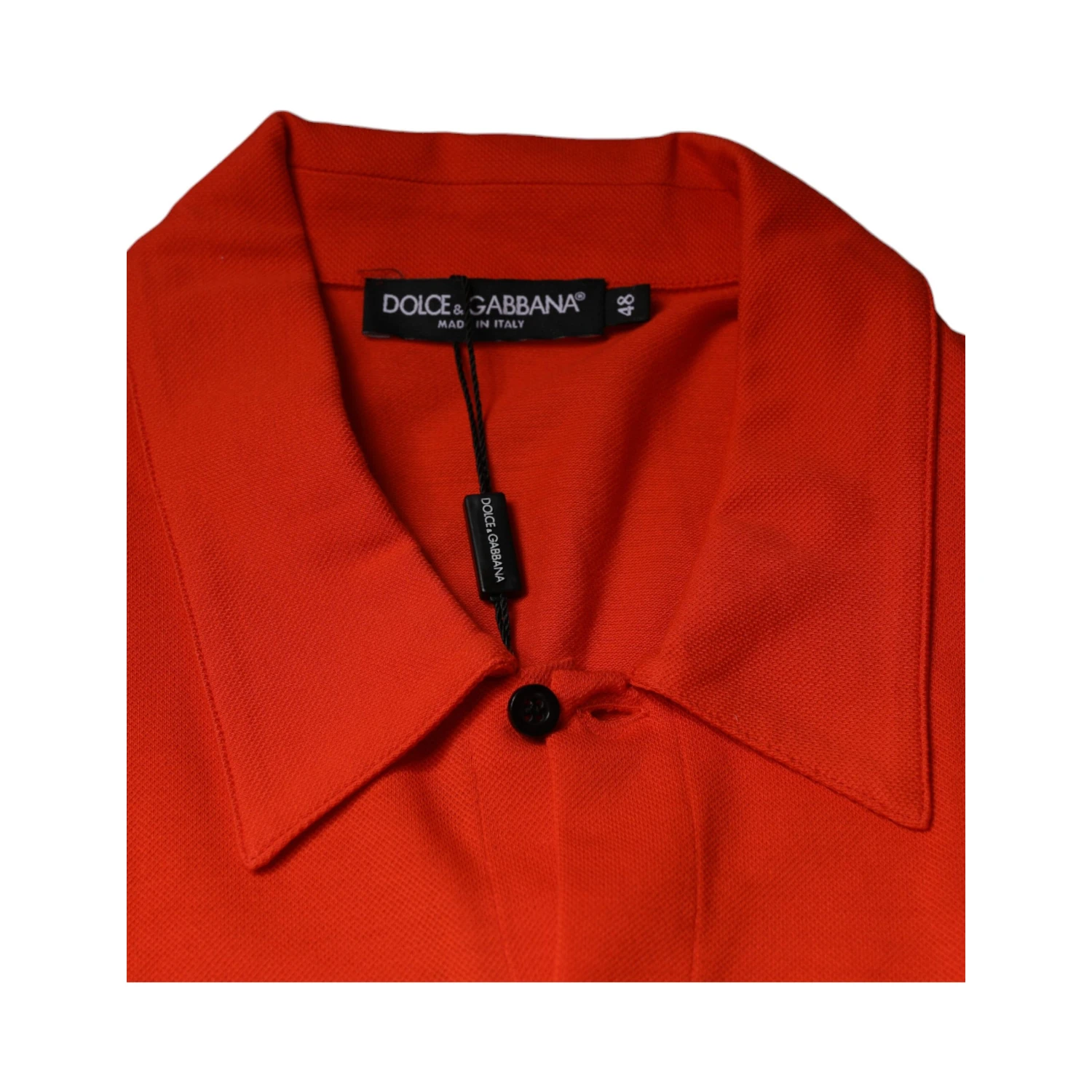 Orange Cotton Button Down Casual Polo Shirt