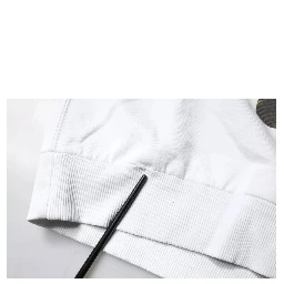 White Caesar Cotton Hooded Pullover Sweater
