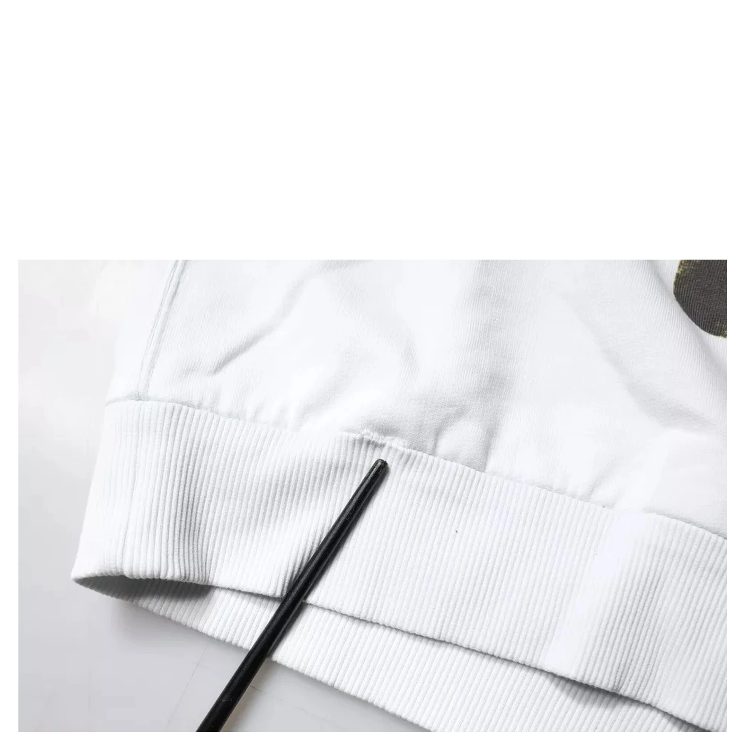 White Caesar Cotton Hooded Pullover Sweater