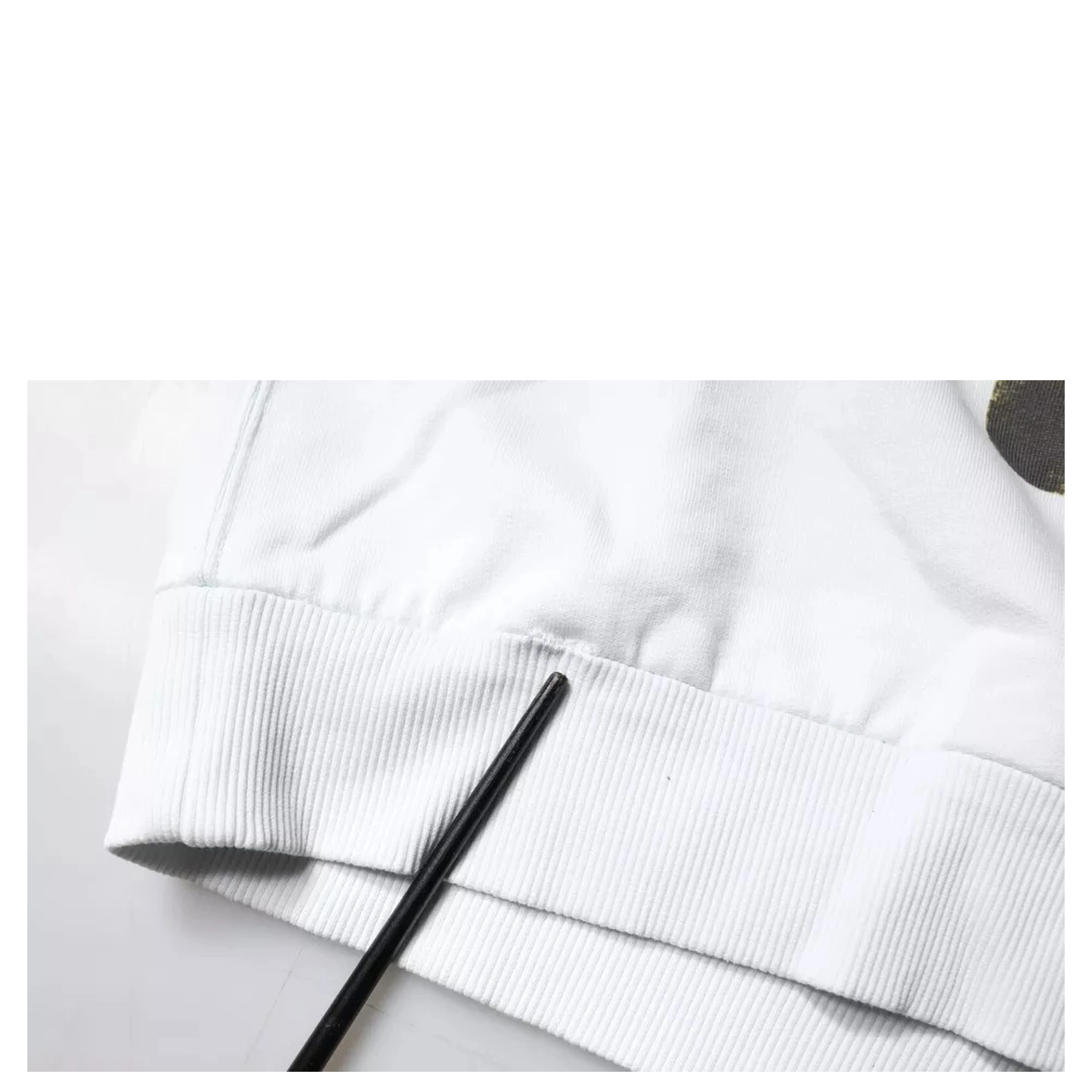 White Caesar Cotton Hooded Pullover Sweater