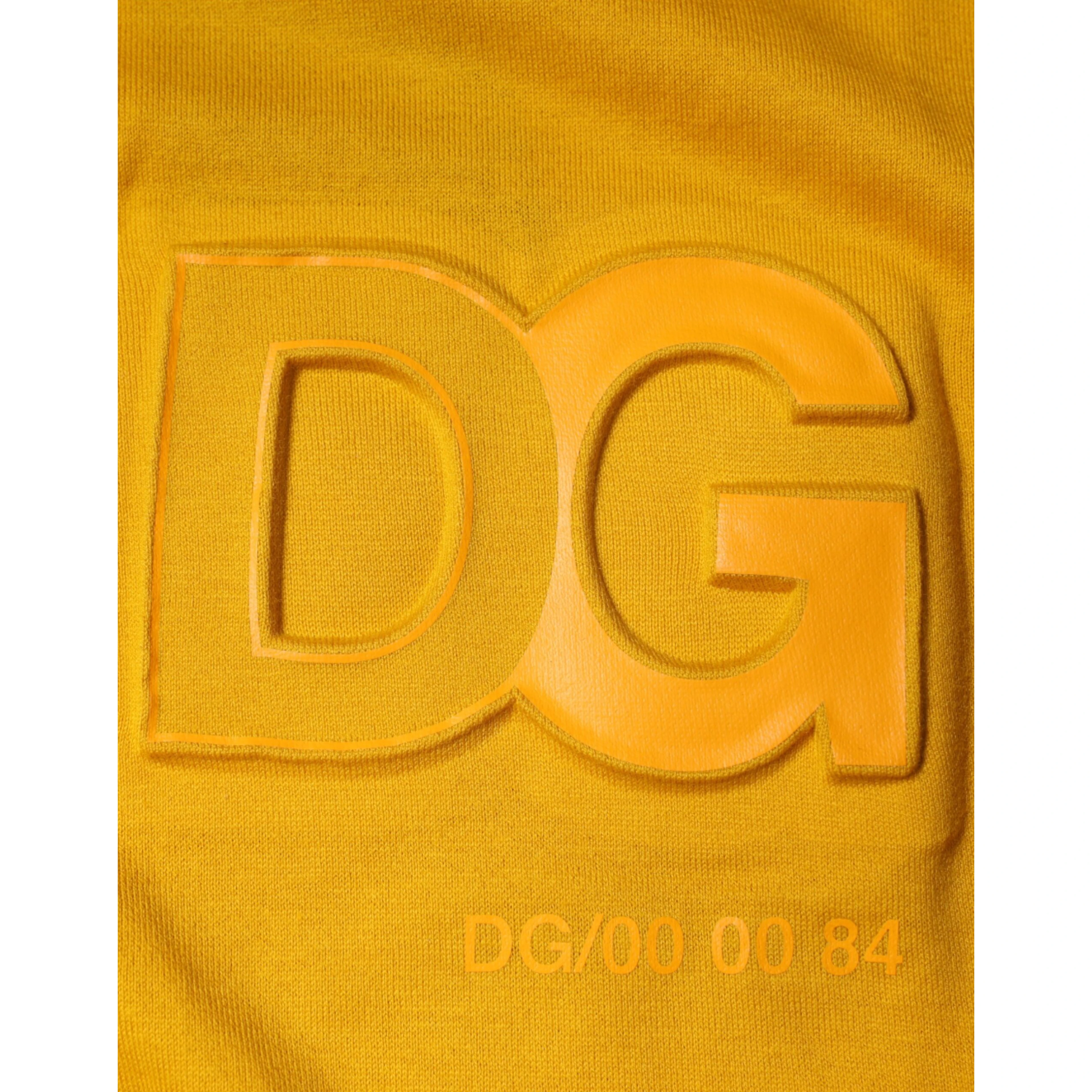 Mustard Embossed Logo Crew Neck T-shirt