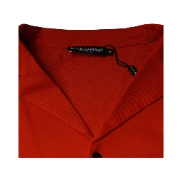 Orange Cotton Button Down Casual Polo Shirt