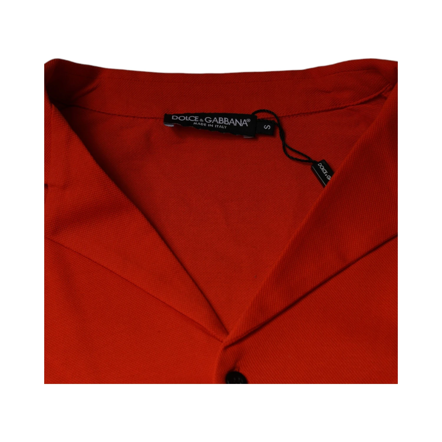 Orange Cotton Button Down Casual Polo Shirt