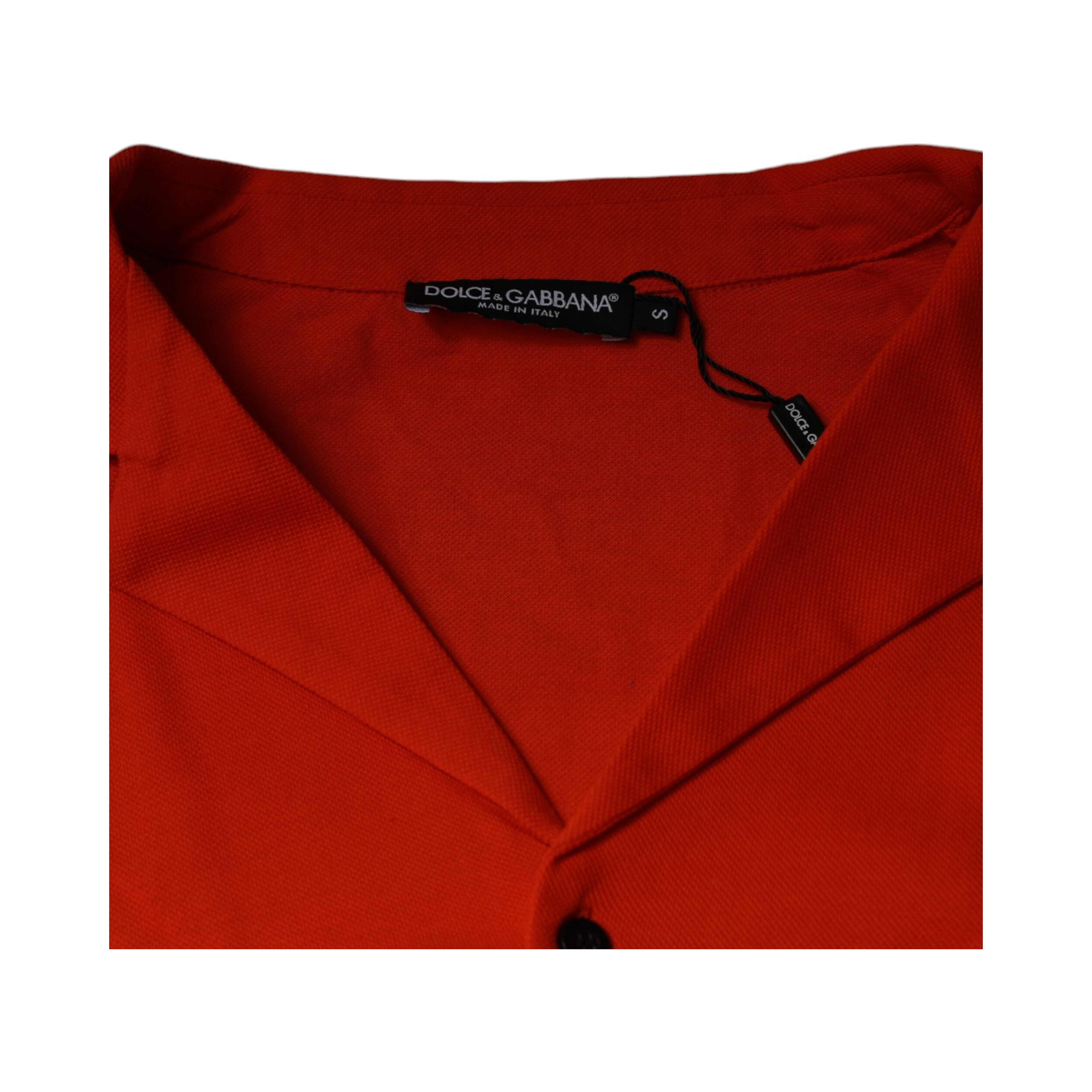 Orange Cotton Button Down Casual Polo Shirt