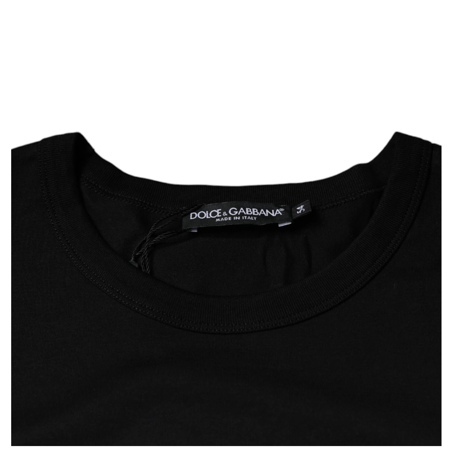 Black Cotton Shorts Sleeves Crewneck T-shirt