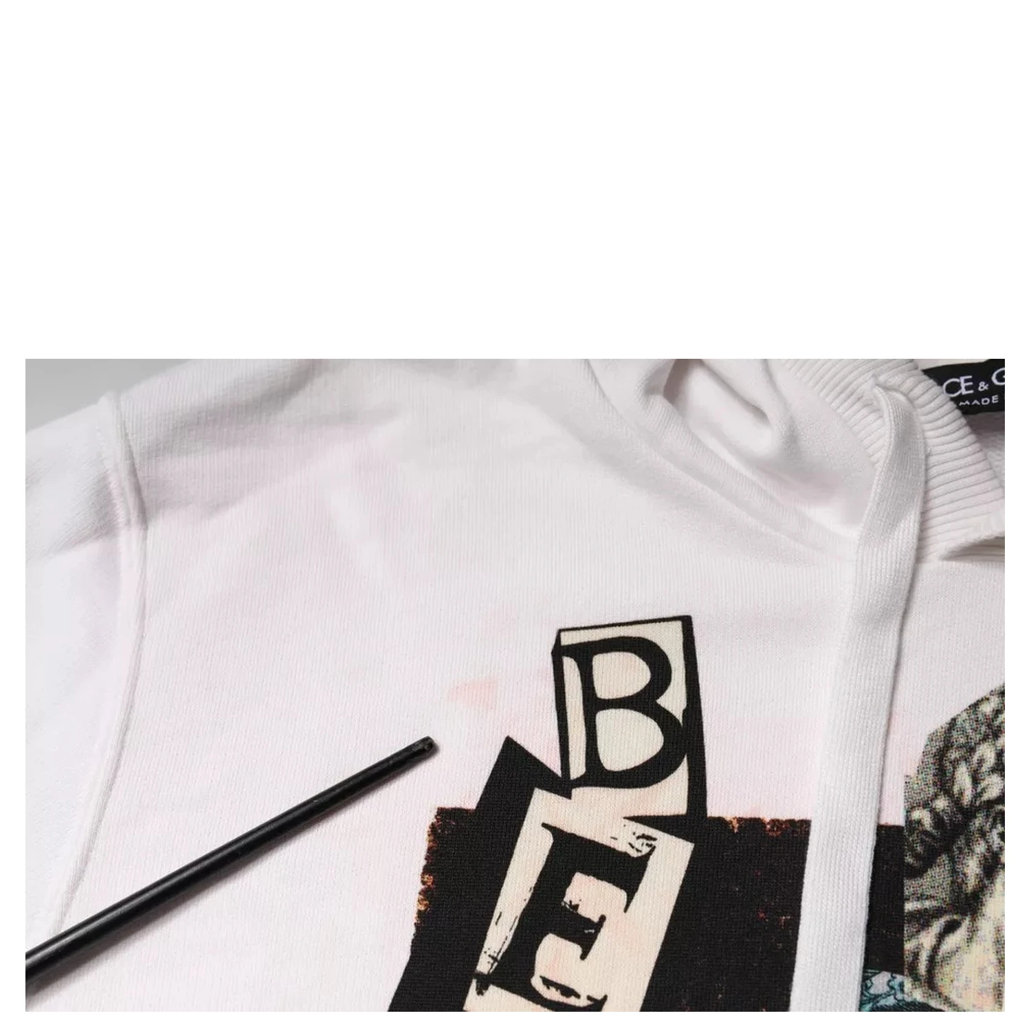 White Caesar Cotton Hooded Pullover Sweater