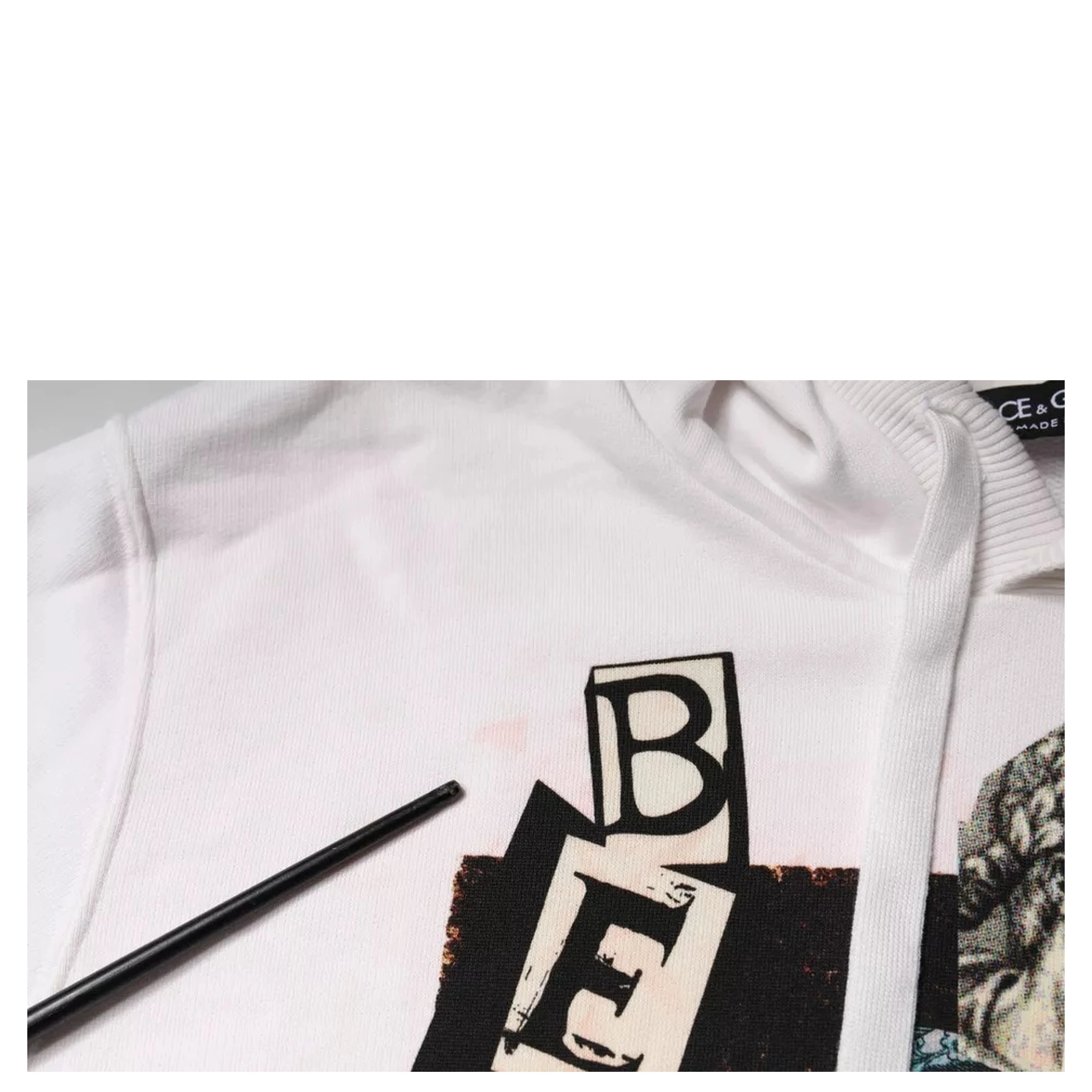 White Caesar Cotton Hooded Pullover Sweater