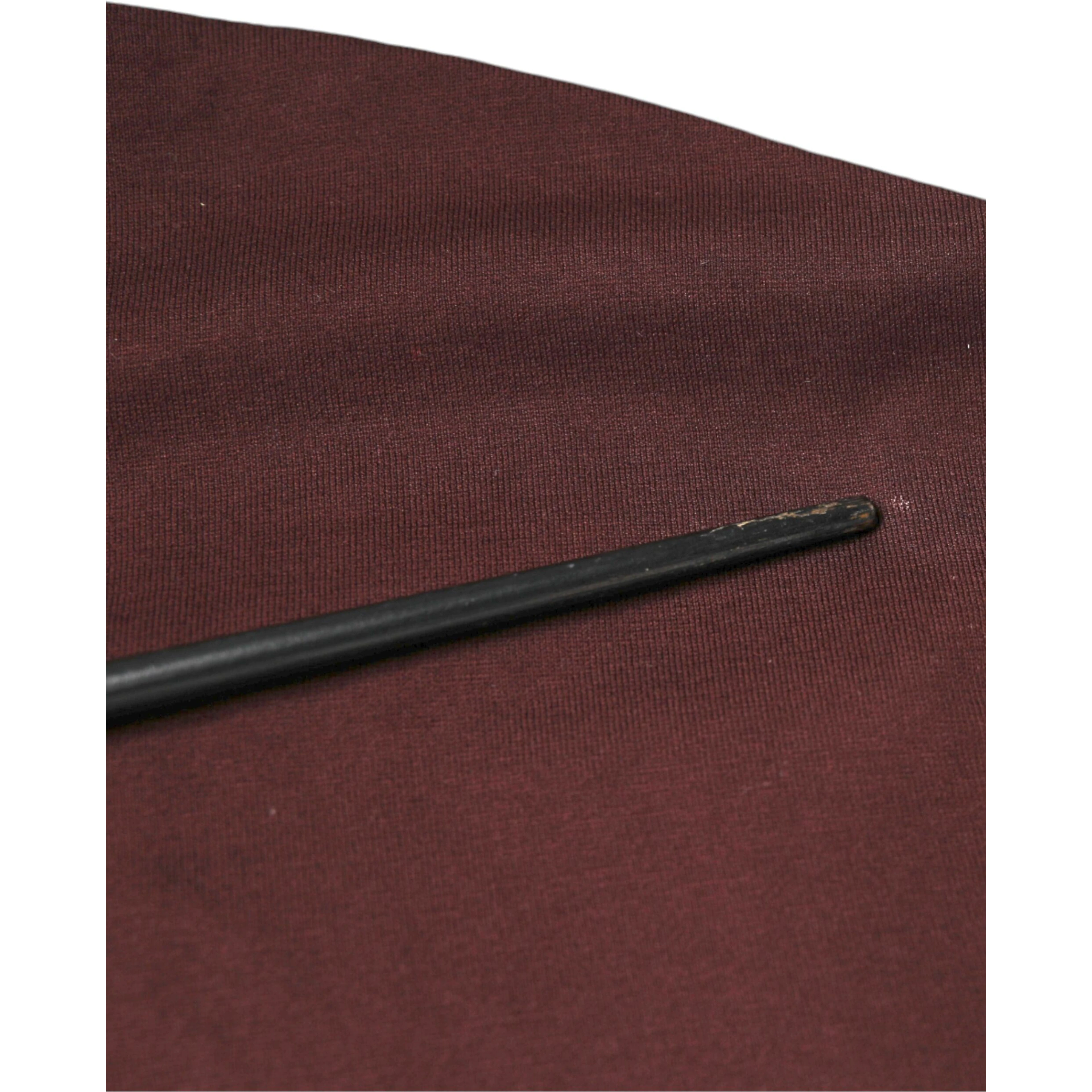 Maroon DG Logo Cotton Crew Neck T-shirt