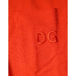 Orange Cotton Button Down Casual Polo Shirt