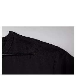 Black Cotton Shorts Sleeves Crewneck T-shirt