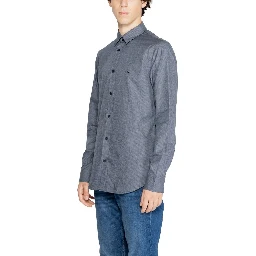 Blue Cotton Dress Shirt